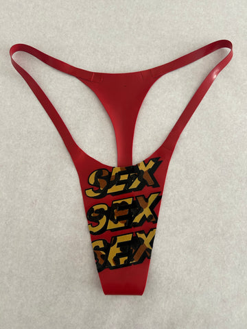 M Red Leopard SEX Felix Thong